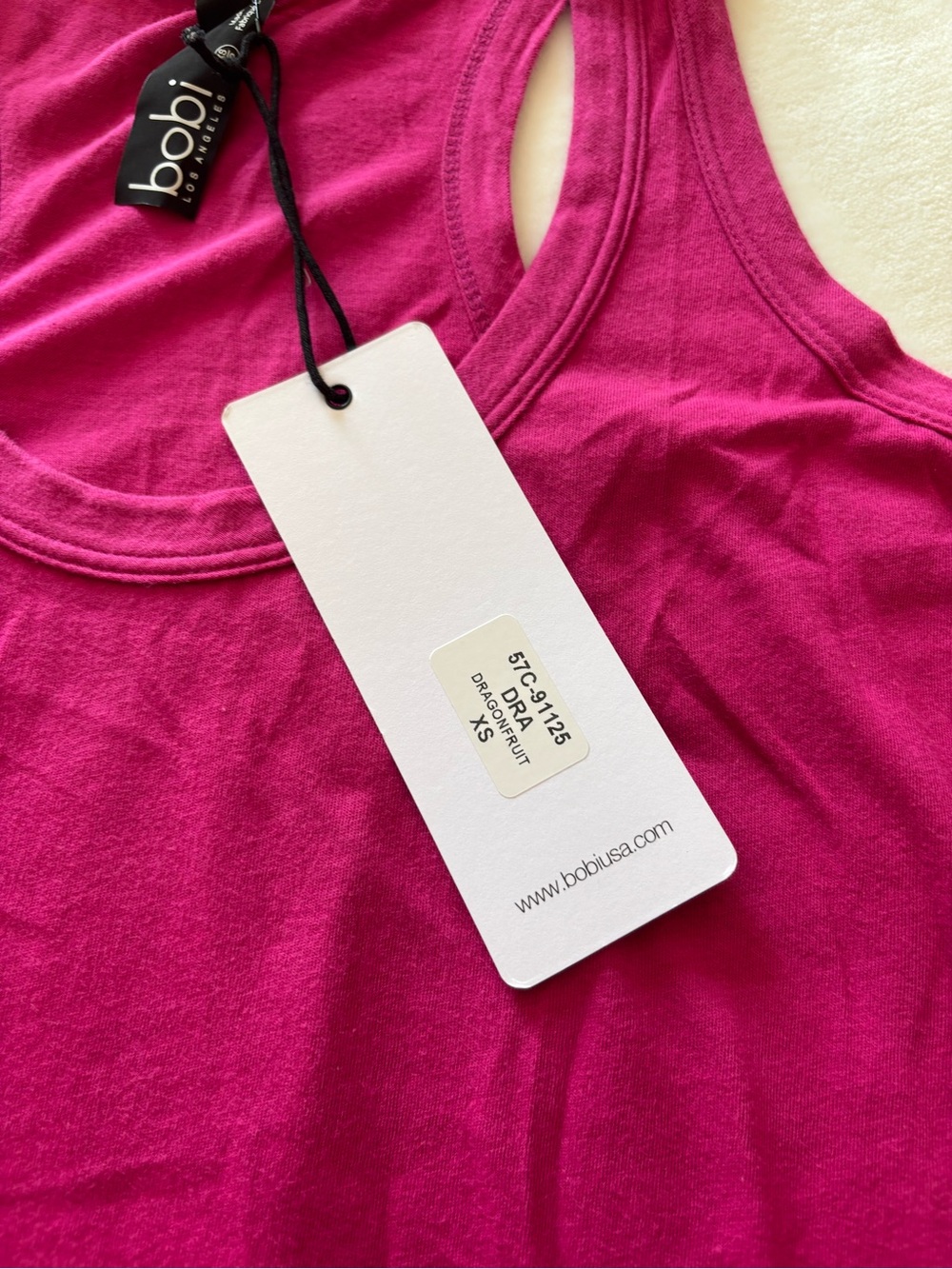 bobi Fuchsia Racerback Tank - Picture 4 of 6